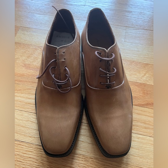 New MASSIMO MATTEO FIRENZE CUOIO Made In Italy BROWN MEN SHOES Size 8/ Uk7 - Picture 2 of 7